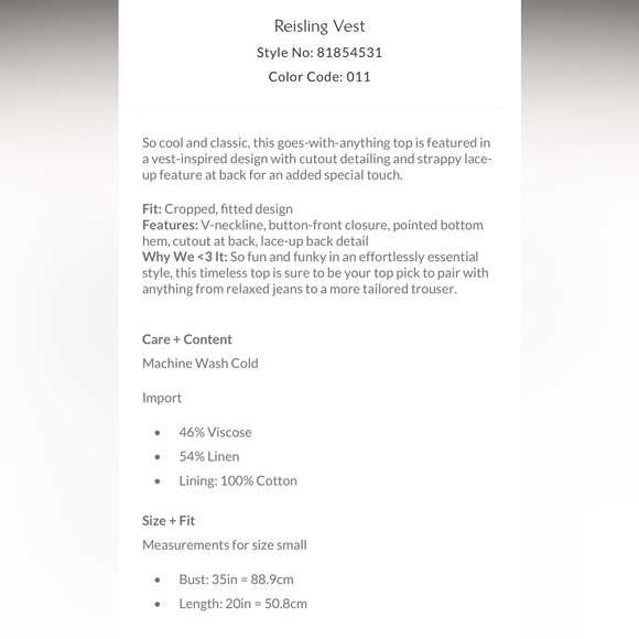 Free People Reisling Vest in “Cornbread Batter” - Picture 10 of 11